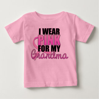 Camiseta De Bebé Yo uso rosa para mi abuela - Cáncer de mama