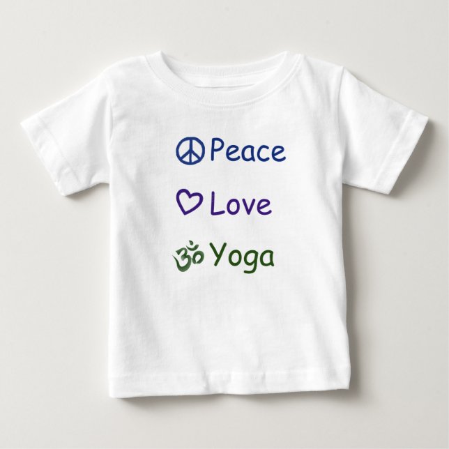 Camiseta De Bebé Yoga del amor de la paz (Anverso)