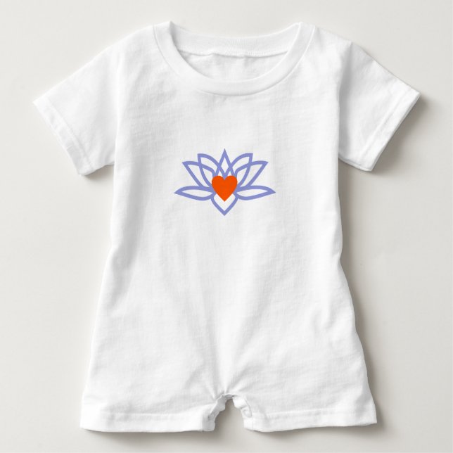 Camiseta De Bebé Yoga Lotus Heart (Anverso)