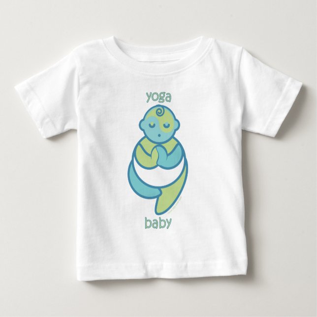 Camiseta De Bebé Yoga Speak Baby : Bebé de yoga con árbol pose (Anverso)