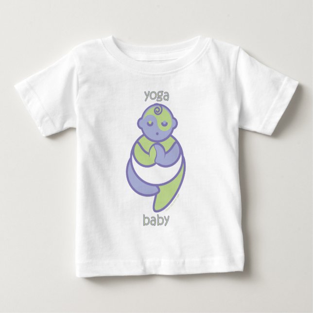 Camiseta De Bebé Yoga Speak Baby : Bebé de yoga con árbol pose (Anverso)