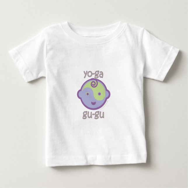 Camiseta De Bebé Yoga Speak Baby : Yo-Ga Gu Gu (Anverso)