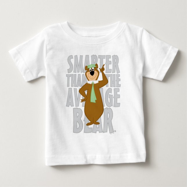 Camiseta De Bebé Yogi "Más Inteligente Que El Oso Medio" (Anverso)