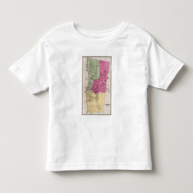 Camiseta De Bebé Yonkers, atlas de NY (Anverso)