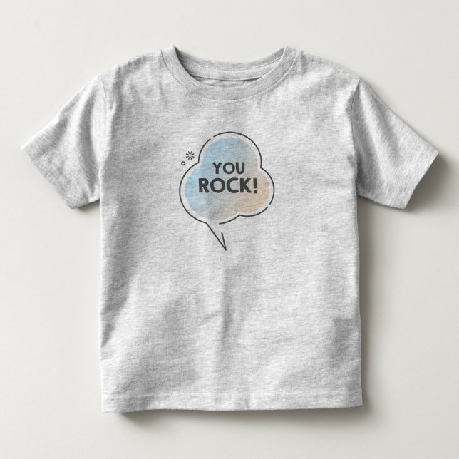Camiseta De Bebé You rock text in chat cloud emoji (Anverso)
