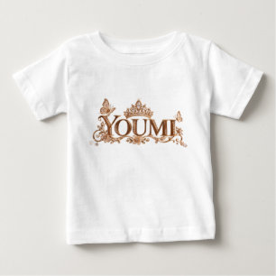 Camiseta De Bebé Youmi Diseño de nombre de lujo elegante