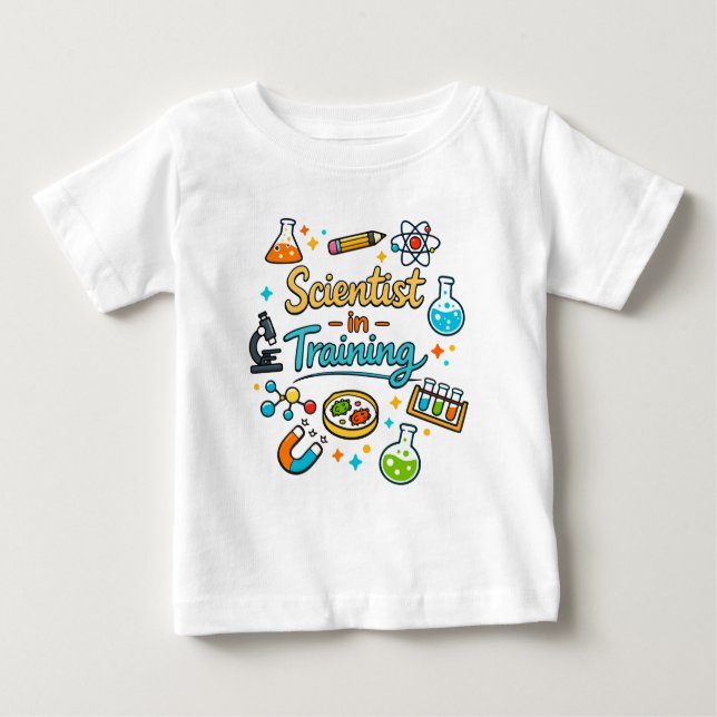 Camiseta De Bebé Young Scientist in Training Invitation (Anverso)