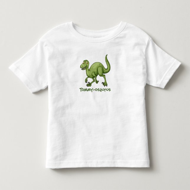 Camiseta De Bebé Your Child's Name Dinosaur Design (Anverso)