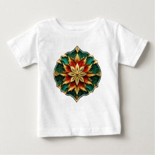 Camiseta De Bebé Yuletide Opulence: Hilos de oro de Navidades