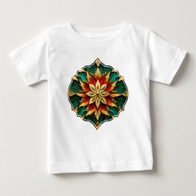 Camiseta De Bebé Yuletide Opulence: Hilos de oro de Navidades (Anverso)