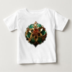 Camiseta De Bebé Yuletide Opulence: Hilos de oro de Navidades