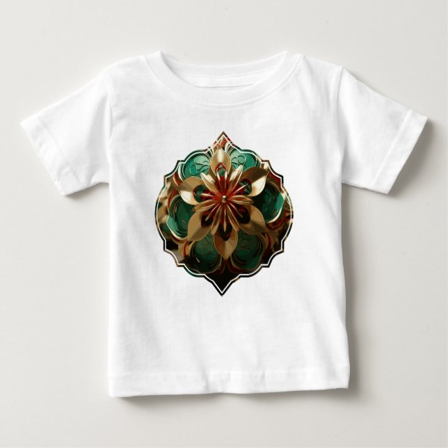Camiseta De Bebé Yuletide Opulence: Hilos de oro de Navidades (Anverso)