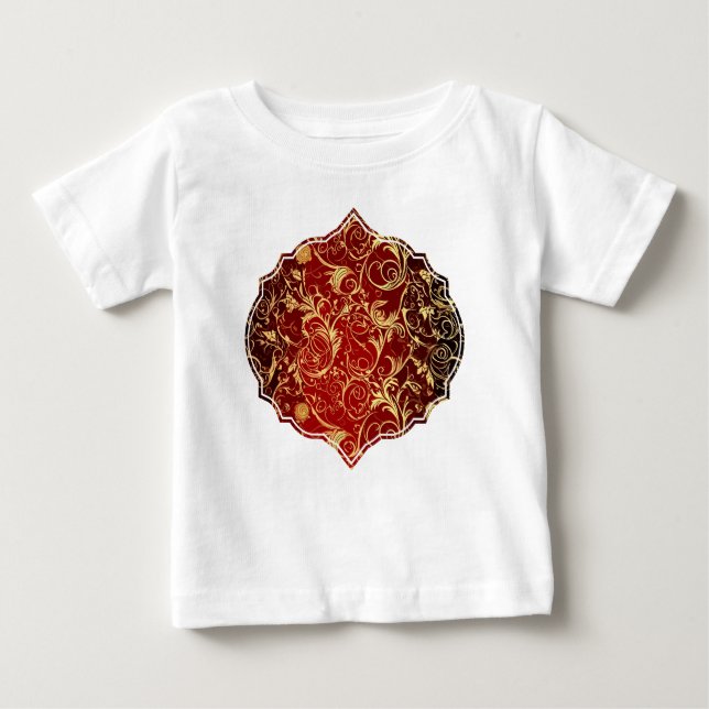 Camiseta De Bebé Yuletide Opulence: Hilos de oro de Navidades (Anverso)