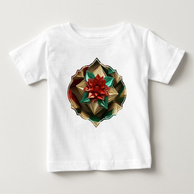 Camiseta De Bebé Yuletide Opulence: Hilos de oro de Navidades (Anverso)