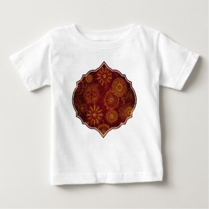 Camiseta De Bebé Yuletide Opulence: Hilos de oro de Navidades