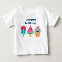 Yummy Ice Cream Trio Verano Vibe 1er cumpleaños