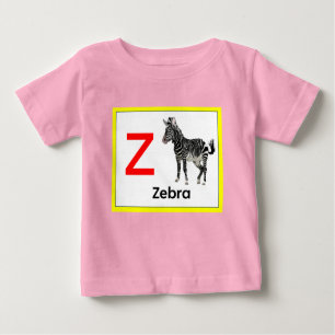 Camiseta De Bebé Z es para Zebra