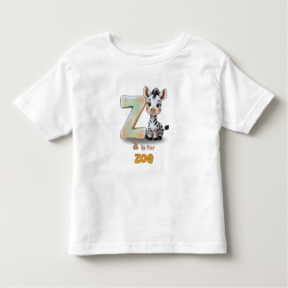 Camiseta De Bebé Z is for Zoe - Personalized Toddler T-Shirt