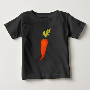 Camiseta De Bebé Zanahoria juguetona acuarela