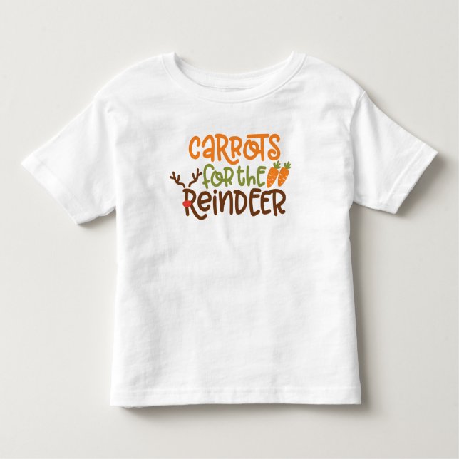 Camiseta De Bebé Zanahorias Para Los Navidades De Renos, Pequeña Ca (Anverso)