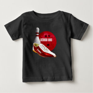 Camiseta De Bebé Zapato de la bola de bolos y Pin con su nombre de