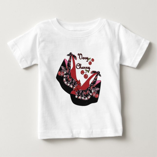 Camiseta De Bebé Zapatos de cerezo muy fuertes en RAB Rockabilly (Anverso)