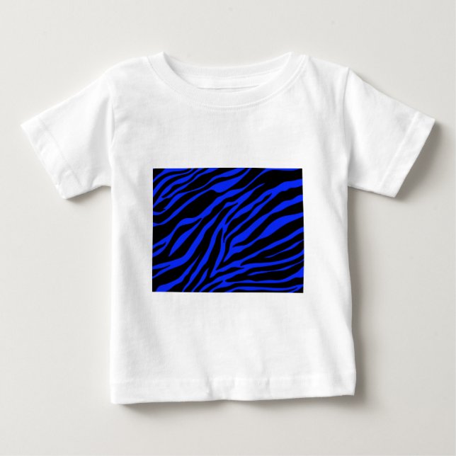 Camiseta De Bebé zebra azul (Anverso)