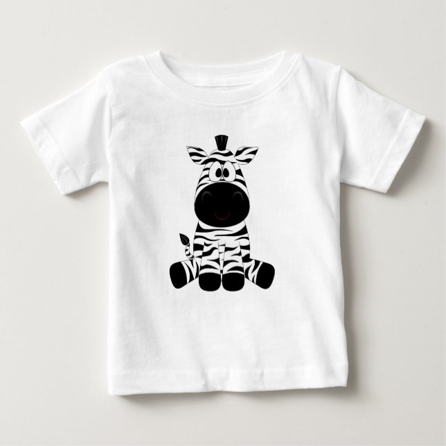Camiseta De Bebé Zebra de bebé (Anverso)