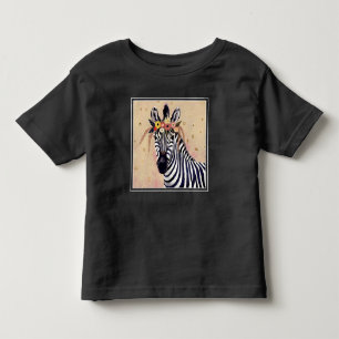 Camiseta De Bebé Zebra Klimt  Adornadas En Flores