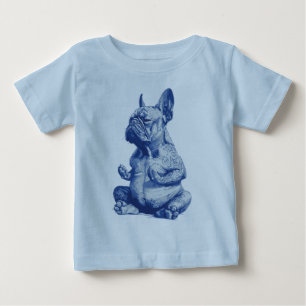 Camiseta De Bebé Zen Bulldog en Pose de Meditación Arte