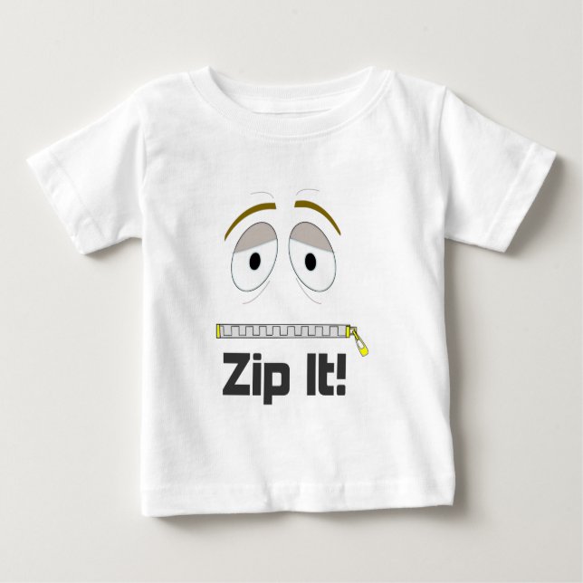 Camiseta De Bebé ¡Zip It! (Anverso)