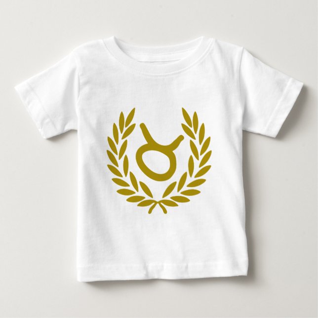 Camiseta De Bebé zodiaco-tauro-laurel (Anverso)