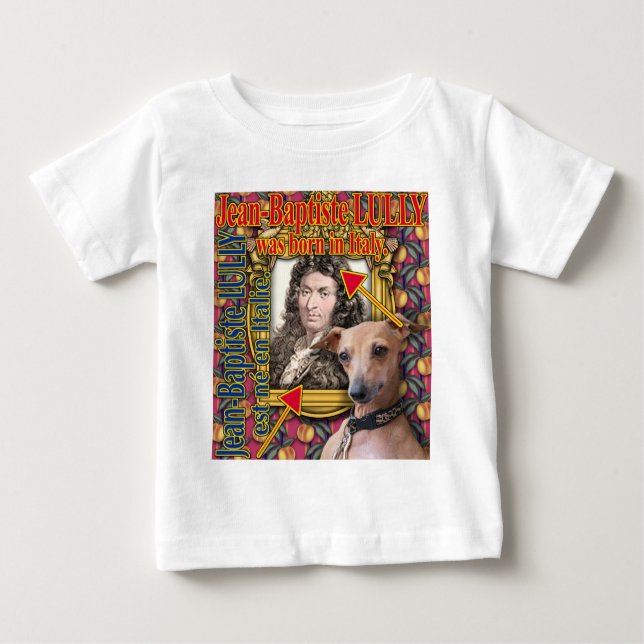 Camiseta De Bebé ZoeSPEAK - LULLY nació en Italia. (Anverso)