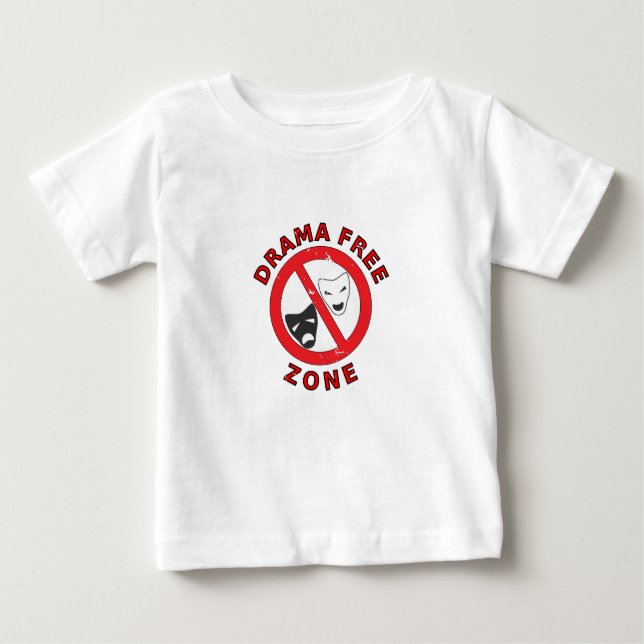 Camiseta De Bebé Zona libre de dramas (Anverso)