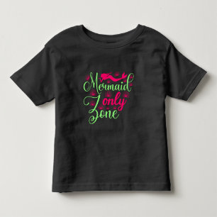 Camiseta De Bebé Zona Solo Sirenas en Rosa Caliente y Verde Neón