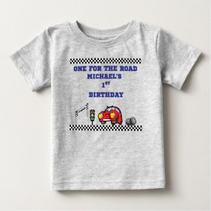 Camiseta De Bebé ZOOM GREY, UNO PARA EL CAMINO Cumpleaños 1er Niño