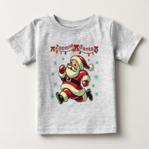 Camiseta De Bebé Zoomie Santa Navidades