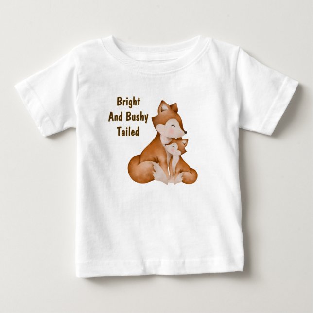 Camiseta De Bebé Zorra Con Madre (Anverso)