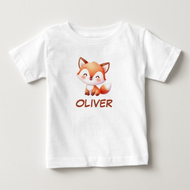 Camiseta De Bebé Zorro bebé lindo personalizado (Anverso)