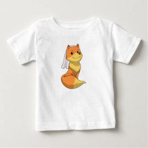 Camiseta De Bebé Zorro como Novia con Velo
