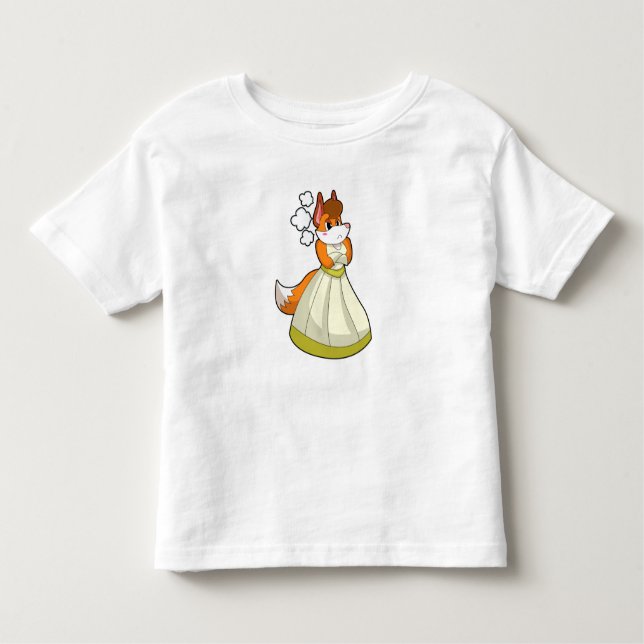 Camiseta De Bebé Zorro como novia con vestido de novia.PNG (Anverso)