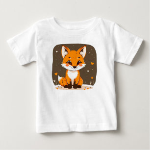 Camiseta De Bebé Zorro de dibujos animados lindo