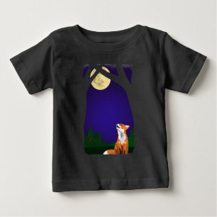 Camiseta De Bebé Zorro de luna llena
