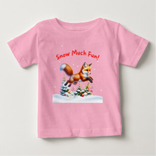 Camiseta De Bebé Zorro de Navidad Mucho Diversión Fiesta de Inviern