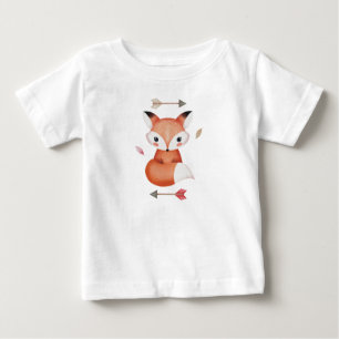 Camiseta De Bebé Zorro del bosque lindo – Arte caprichoso de animal