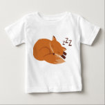 Camiseta De Bebé Zorro dormido<br><div class="desc">Zorro somnoliento</div>