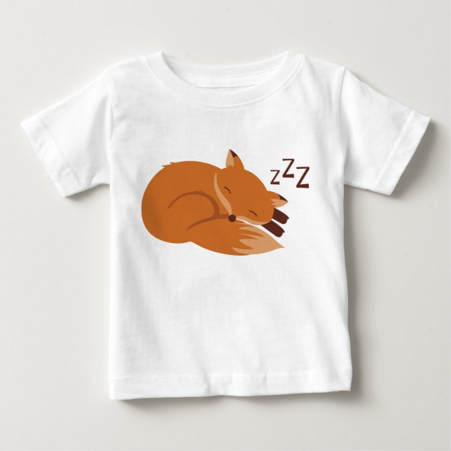 Camiseta De Bebé Zorro dormido (Anverso)