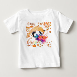 Camiseta De Bebé Zorro otoñal colorido