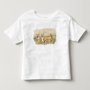 Camiseta De Bebé Zorro veloz (Vulpes macrotis) joven en madriguera,