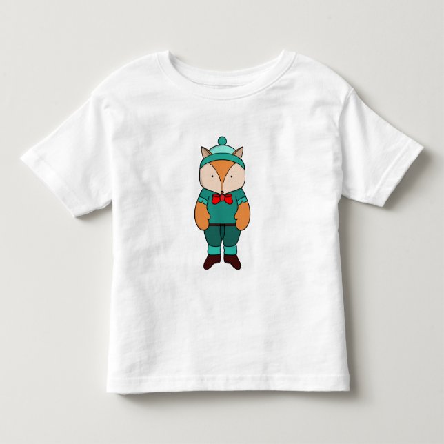 Camiseta De Bebé Zorro verde lindo (Anverso)
